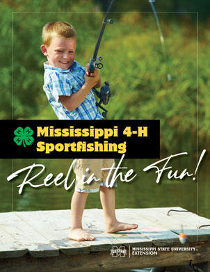Cover of Mississippi 4-H Sportfishing: Reel in the Fun! with a young child on a pier with a fishing pole.