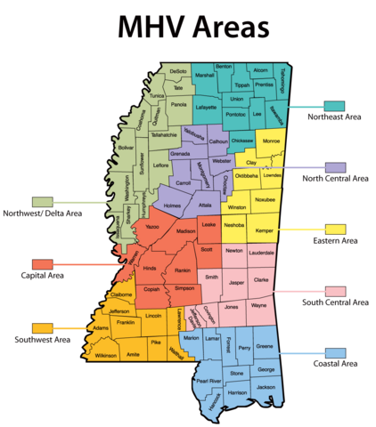 Map of the MHV areas.